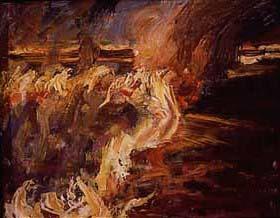 Akseli Gallen-Kallela The Veldt Ablaze at Ukamba China oil painting art